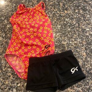 GK  Child Small leotard and and bar shorts(new)